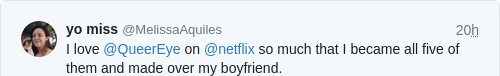 Tweet by @Bobby Berk