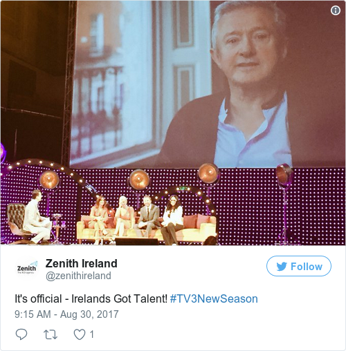 Tweet by @Zenith Ireland