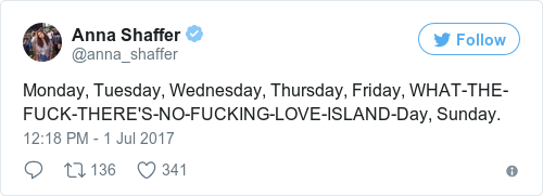 Tweet by @Anna Shaffer