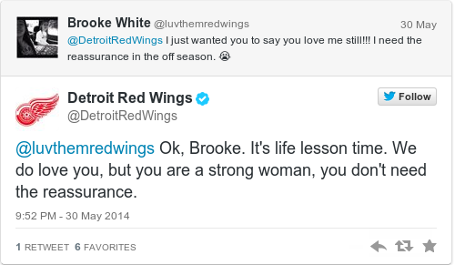 Tweet by @Detroit Red Wings
