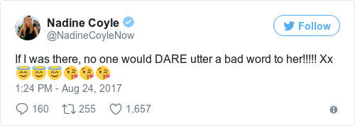 Tweet by @Nadine Coyle