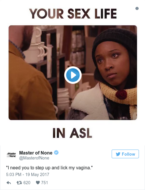 Tweet by @Master of None