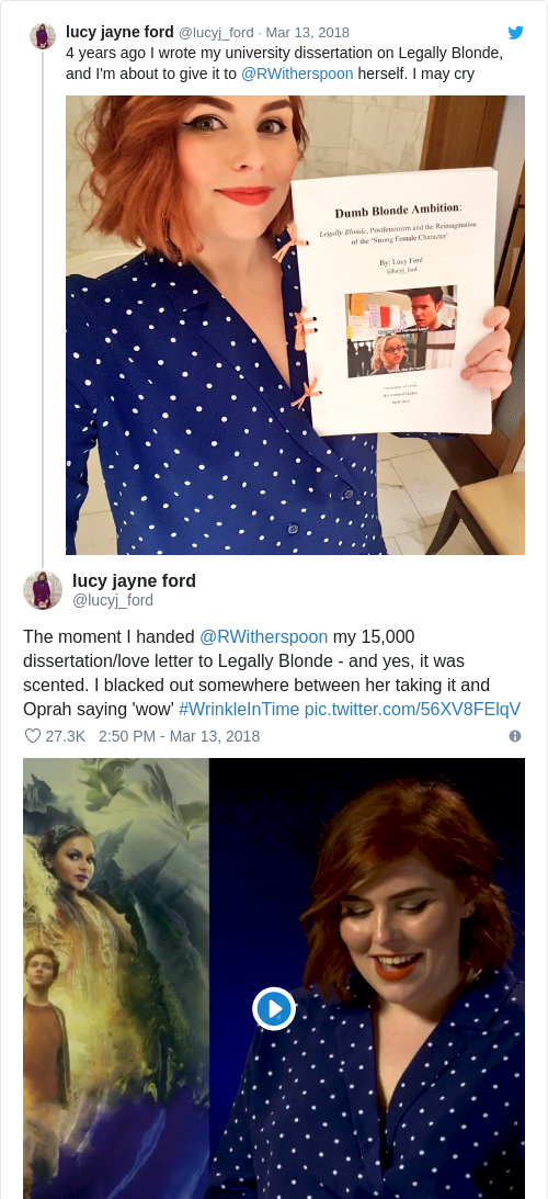 Tweet by @Lucy Jayne F🌸rd