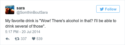 Tweet by @sara