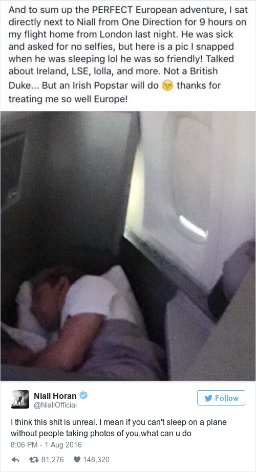 Tweet by @Niall Horan