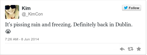 Tweet by @Kim
