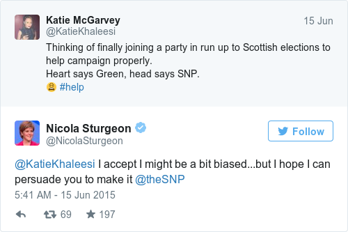 Tweet by @Nicola Sturgeon