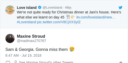 Tweet by @Maxine Stroud