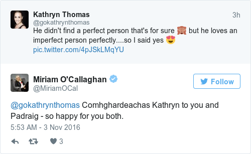 Tweet by @Miriam O'Callaghan