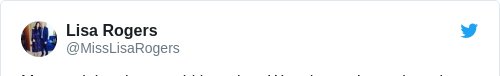 Tweet by @Lisa Rogers