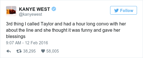 Tweet by @KANYE WEST