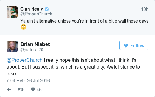 Tweet by @Brian Nisbet