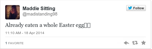 Tweet by @Maddie Sitting
