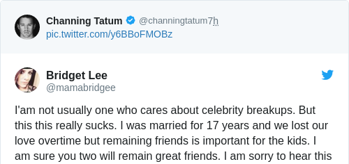 Tweet by @Bridget Lee
