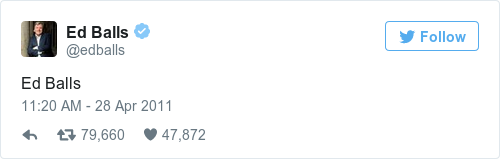 Tweet by @Ed Balls