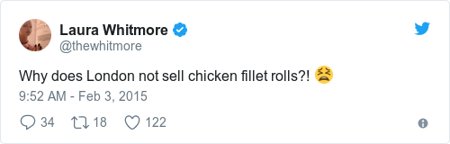 Tweet by @Laura Whitmore