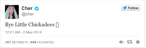 Tweet by @Cher