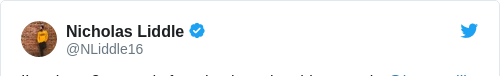 Tweet by @Nicholas Liddle