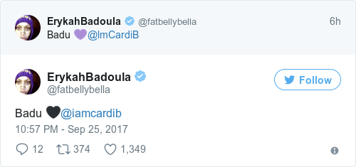 Tweet by @ErykahBadoula