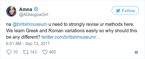 Tweet by @Amna