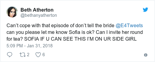 Tweet by @Beth Atherton
