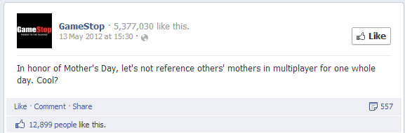 gamestop facebook