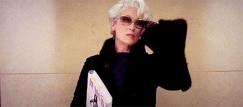 Image result for miranda priestly gif