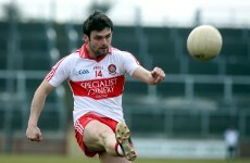 After scoring this cracker for Glenavon earlier, Eoin Bradley made the bench for Derry GAA
