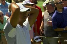 Tiger Woods hit one of the worst shots of his career at The Players Championship