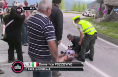 Italian cyclist 'conscious and lucid' after this horror crash at the Giro d'Italia
