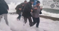 "That's what they thought of us": Dubliners soaked by massive wave from luxury liner