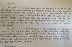 'Sorry to hear about your cancer, but maybe it's the will of God'