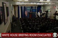 Reporters flee live televised White House press briefing over bomb threat