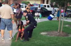 Texas cop who drew gun and wrestled bikini-clad teen girl at pool party resigns