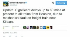There are major delays to trains out of Dublin - and people aren't happy
