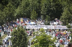 WATCH: Serbian PM stoned while attending commemoration for victims of massacre