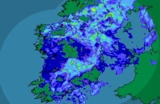 Ireland is down there somewhere - under all that rain
