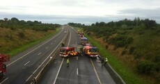 An overturned truck of fish has been causing problems on the main Cork-Dublin road