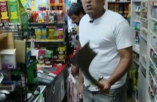 'Ninja' raiders with knife chased away by sword-wielding store owner