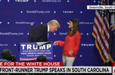 Donald Trump invites woman on stage to check his hair is real