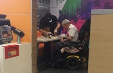 A McDonald's cashier's lovely act of kindness for an elderly man is going viral