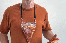 Stop everything. Someone has invented a necklace that can hold your pizza