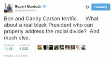 Rupert Murdoch under fire over tweet about 'real black President'