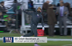 OBJ's insane windmill catch was the best bit of the Giants' forgettable night