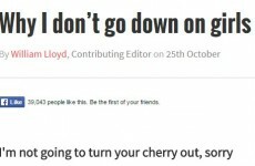 This lad's article about refusing to 'go down on girls' has caused quite a stir