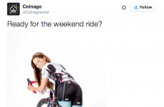 A bike company has apologised for this tweet about getting the 'weekend ride'