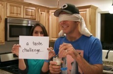 This wife used a blind taste test to reveal to her husband that a baby is on the way