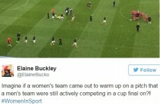 There's outrage after Cork City players began their warmup during women's final shootout