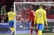 Zlatan Ibrahimovic on target but Denmark's late away goal leaves tie finely poised