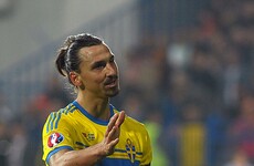 Effortless Zlatan free kick seals Sweden's spot at Euro 2016